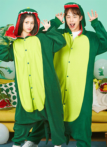 초록공룡 동물잠옷반티