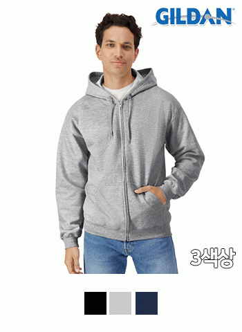 [길단 GILDAN] USA FIT 기모 후드집업 SOFT STYLE (285g)