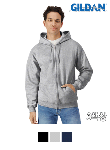 [길단 GILDAN] USA FIT 기모 후드집업 SOFT STYLE (285g)