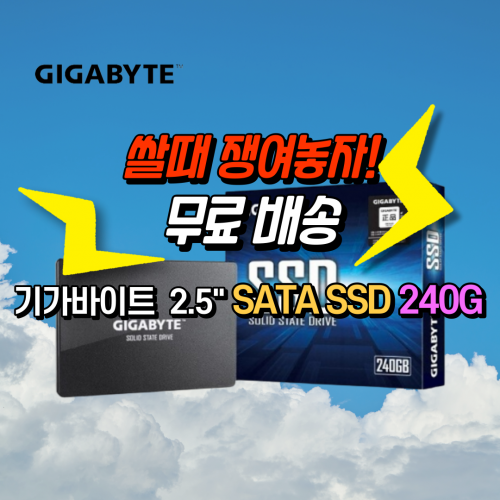 ⚡슈퍼 세일⚡10개 이상⚡[GIGABYTE] 기가바이트SSD 2.5" SATA [240GB TLC / 3년 무상]