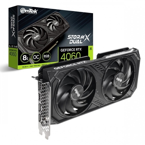 [emTek] GeForce RTX 4060 STORM X Dual OC D6 8GB
