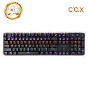 ⚡슈퍼세일 [1박스 10개 단위]⚡ [COX] 유선 기계식 키보드, CK420 레인보우 LED 축교환 [블랙] [축 선택]