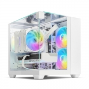 🚗무료택배🚗 [darkFlash] DCM33 RGB 화이트 [미니타워] [3면 파노라마 쇼케이스]