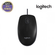 ⚡슈퍼 세일⚡20개 단위⚡무료택배⚡[로지텍] 유선 광마우스, B100 [로지텍코리아정품] [블랙/USB]