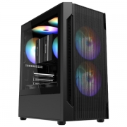 🛻출시기념 무료택배🛻[3RSYS] R370 RGB 블랙 [미니타워] [RGB 온오프 가능]