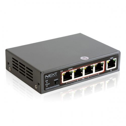 [이지넷] NEXT-POE605F [스위칭허브/5포트/100Mbps/PoE+] 