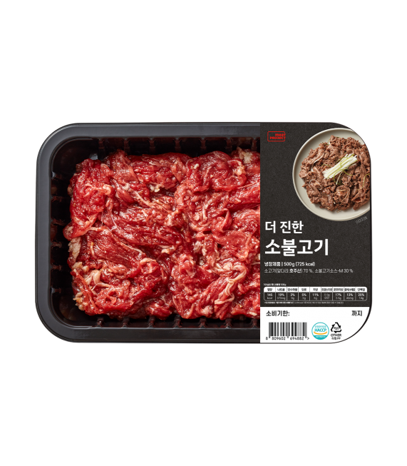 더 진한 갓 버무린 양념 소불고기 500g (냉장)