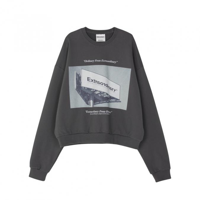 PHOTO CREWNECK  CHARCOAL