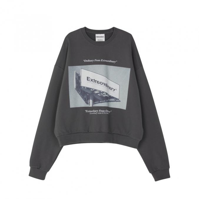 PHOTO CREWNECK  CHARCOAL