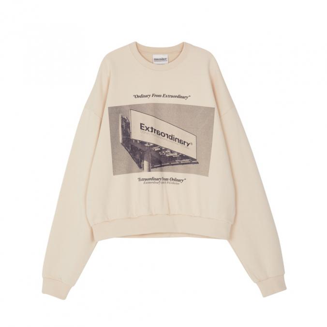 PHOTO CREWNECK  BEIGE