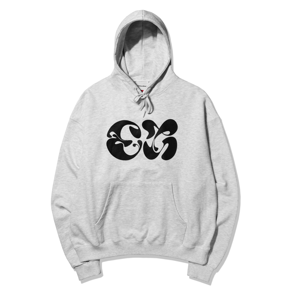 LOGO TYPE B OVER FIT HOODIE  ASH GRAY