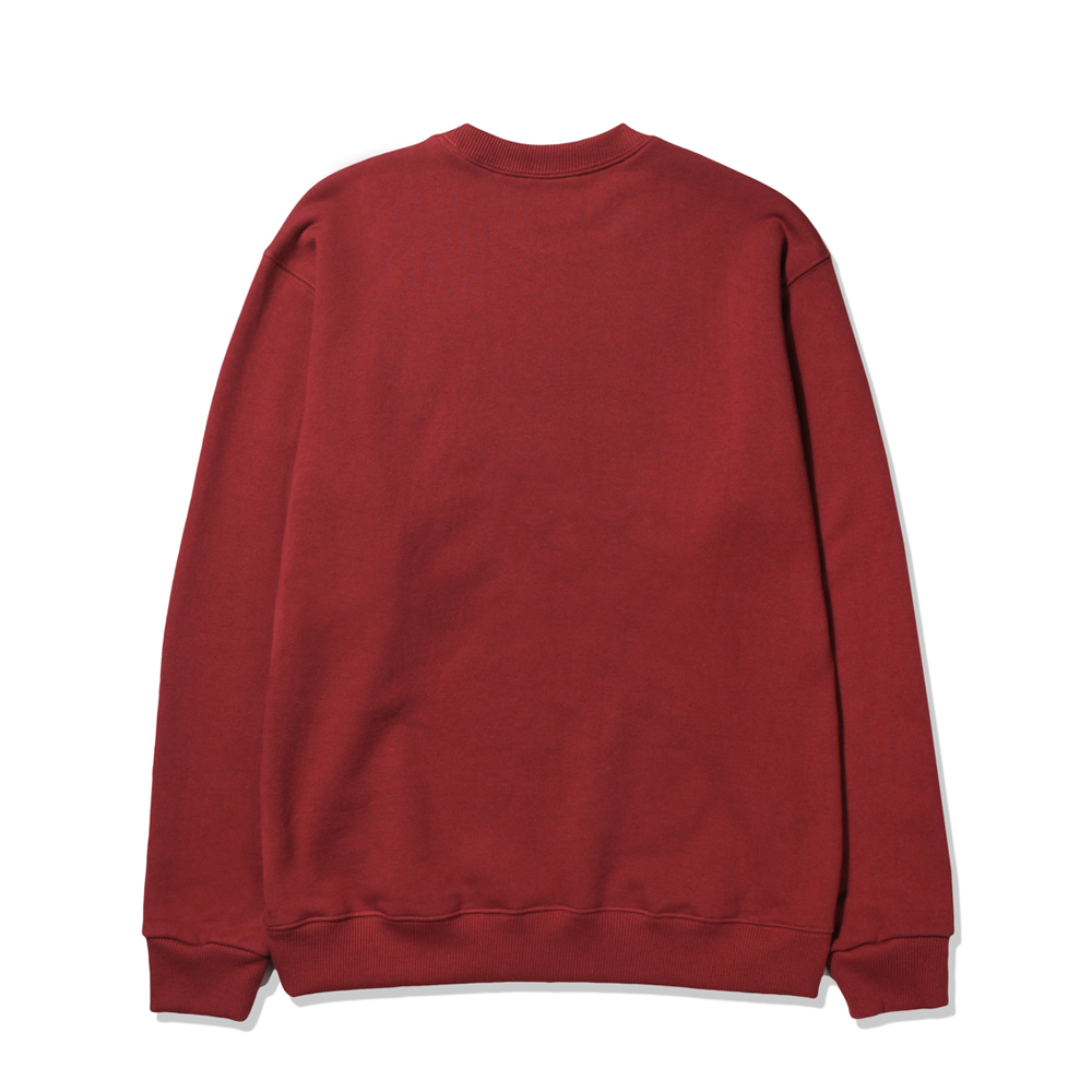 LOGO TYPE A STANDARD FIT CREW  BURGUNDY