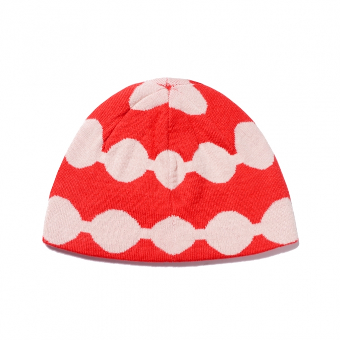 PATTERN BEANIE  RED