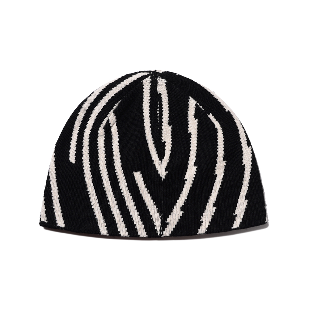 PATTERN BEANIE BLACK