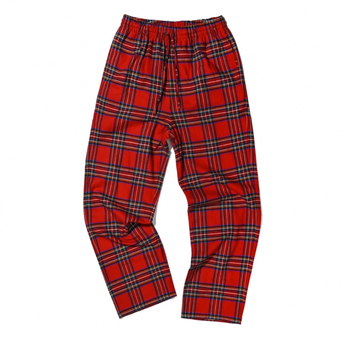 TARTAN CHECK PANTS  RED