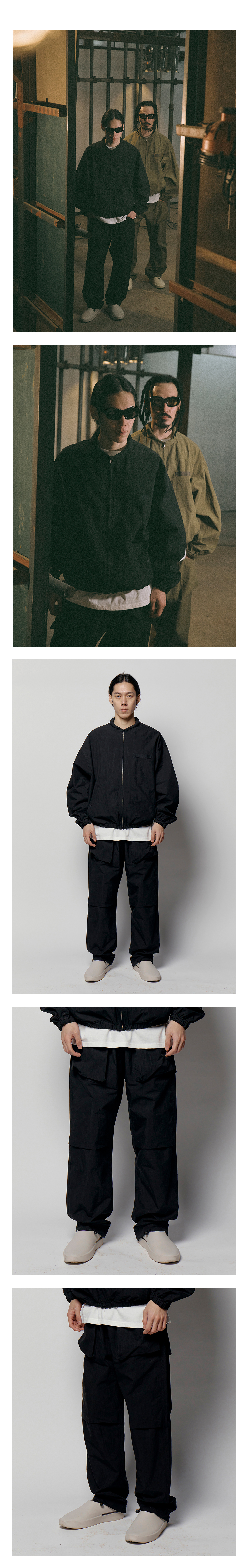 UTILITY CO-PA PANTS  BLACK