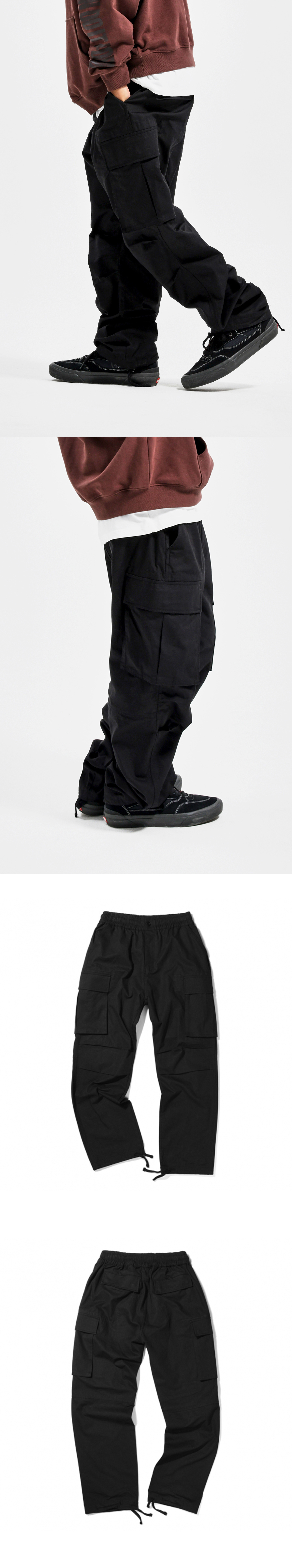 CARGO RIPSTOP PANTS  BLACK