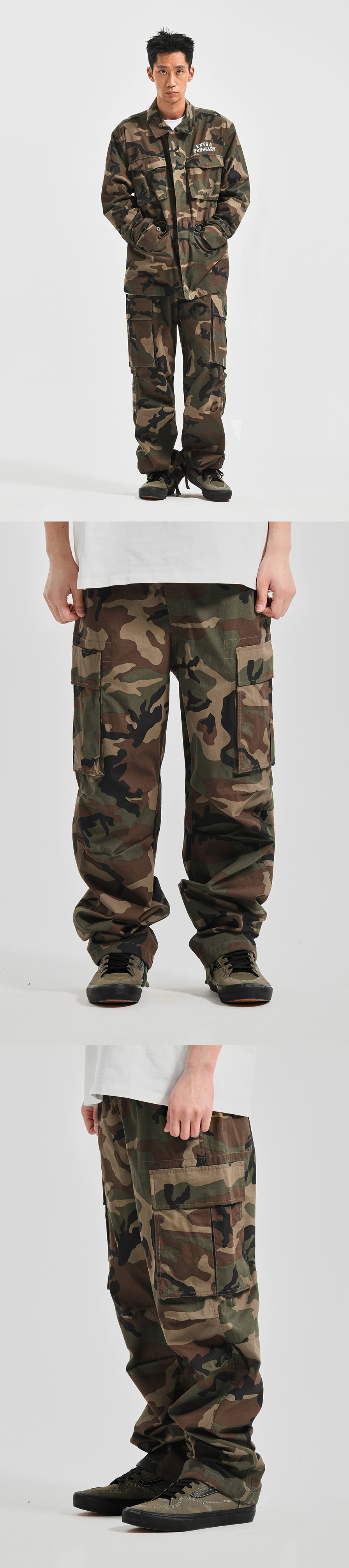 CARGO RIPSTOP PANTS  WOODLAND CAMO