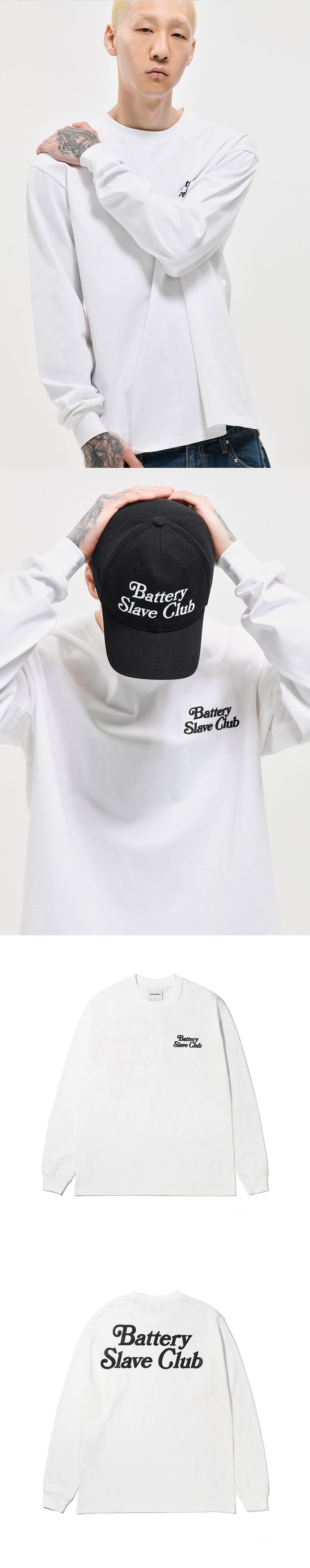 B.S.C LONG SLEEVE  WHITE