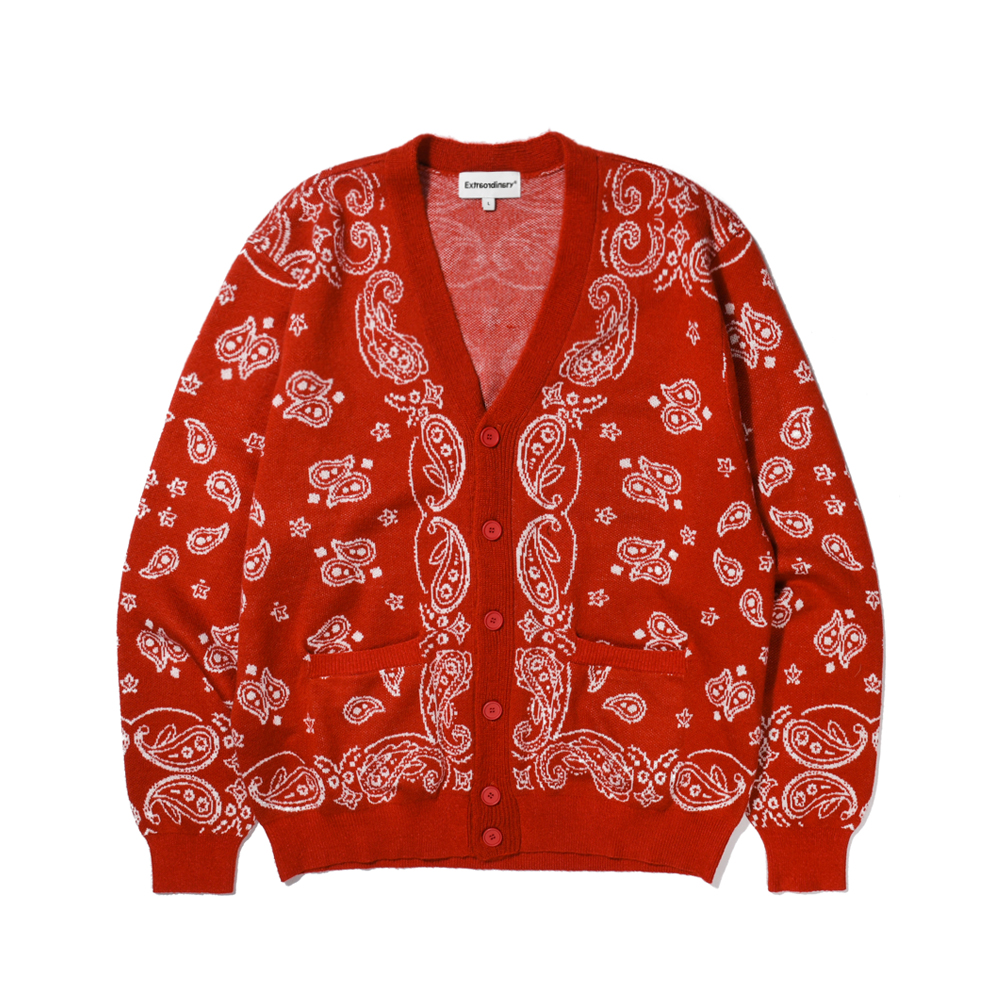 BANDANA CARDIGAN  RED