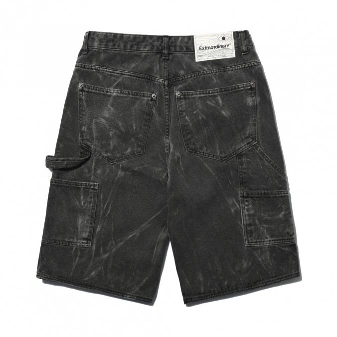 DOUBLE KNEE WS SHORTS  BLACK