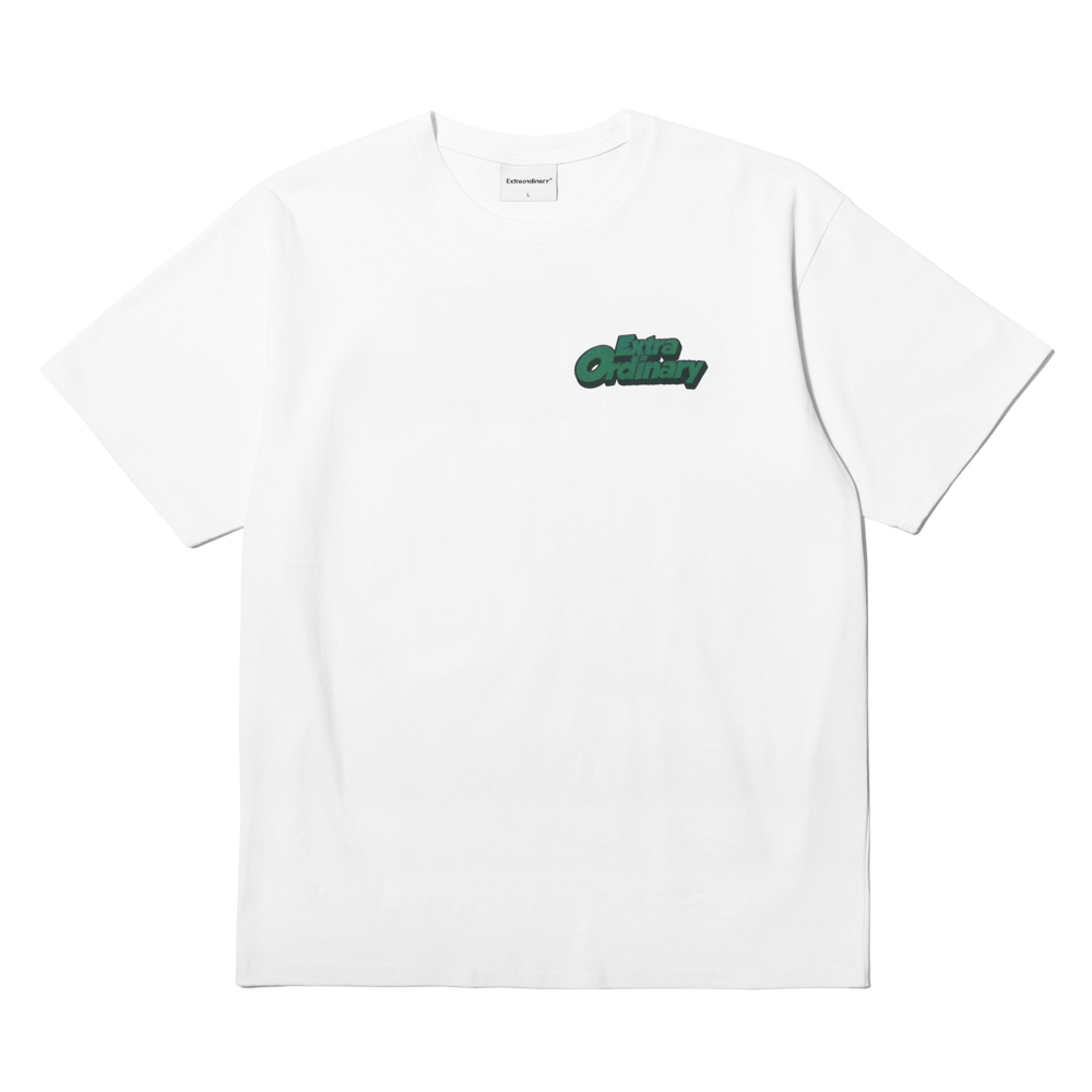 LOGO TYPE #05 TEE  WHITE/GR