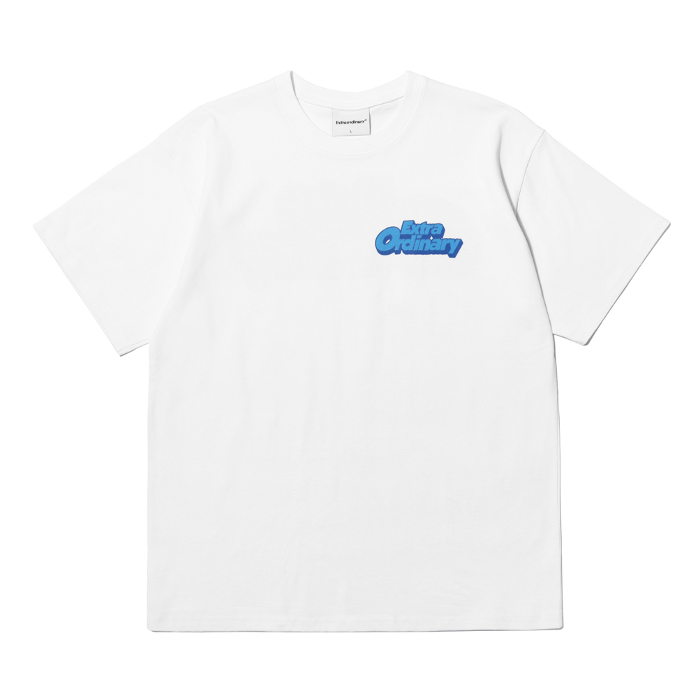 LOGO TYPE #05 TEE  WHITE/BL