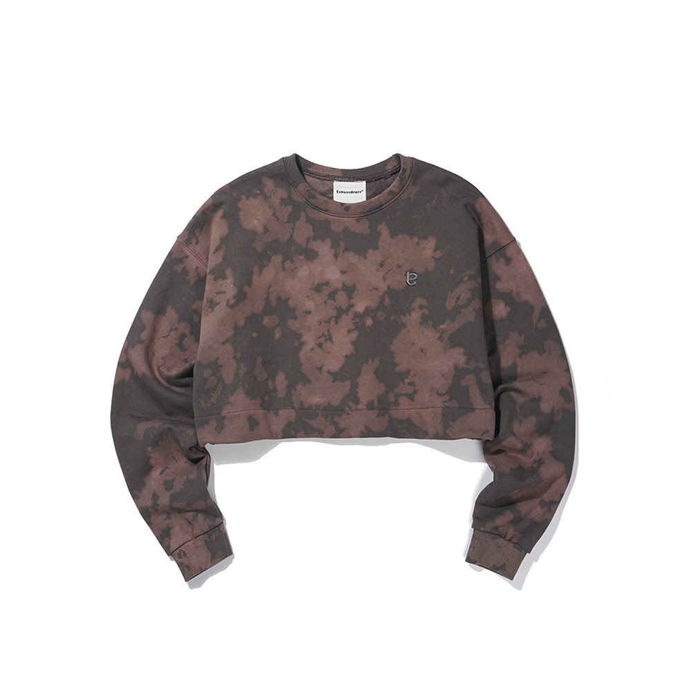 SYMBOL CROP DYING CREWNECK  CHARCOAL