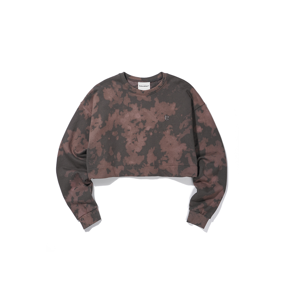 SYMBOL CROP DYING CREWNECK  CHARCOAL