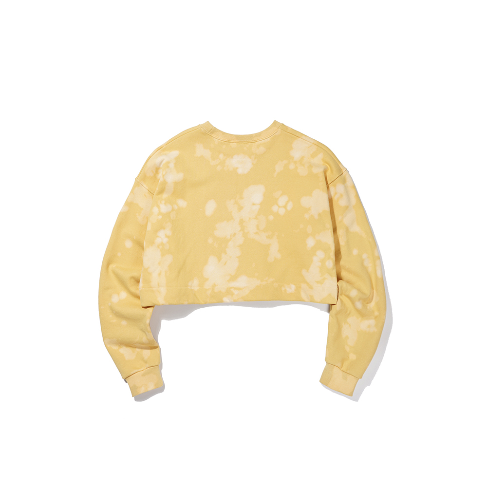 SYMBOL CROP DYING CREWNECK  MUSTARD