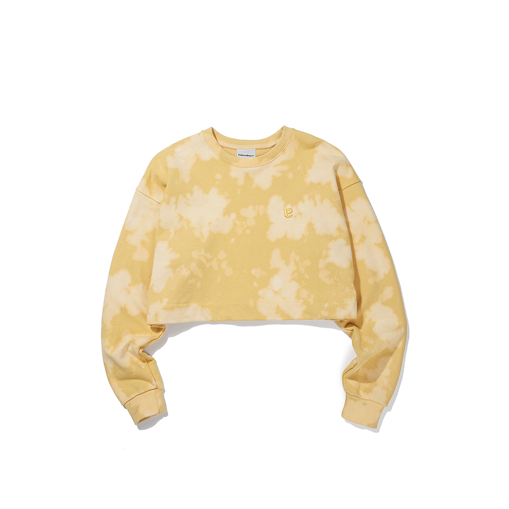 SYMBOL CROP DYING CREWNECK  MUSTARD