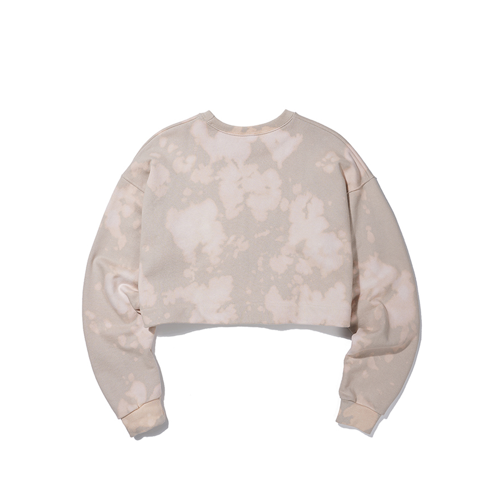 SYMBOL CROP DYING CREWNECK  BEIGE