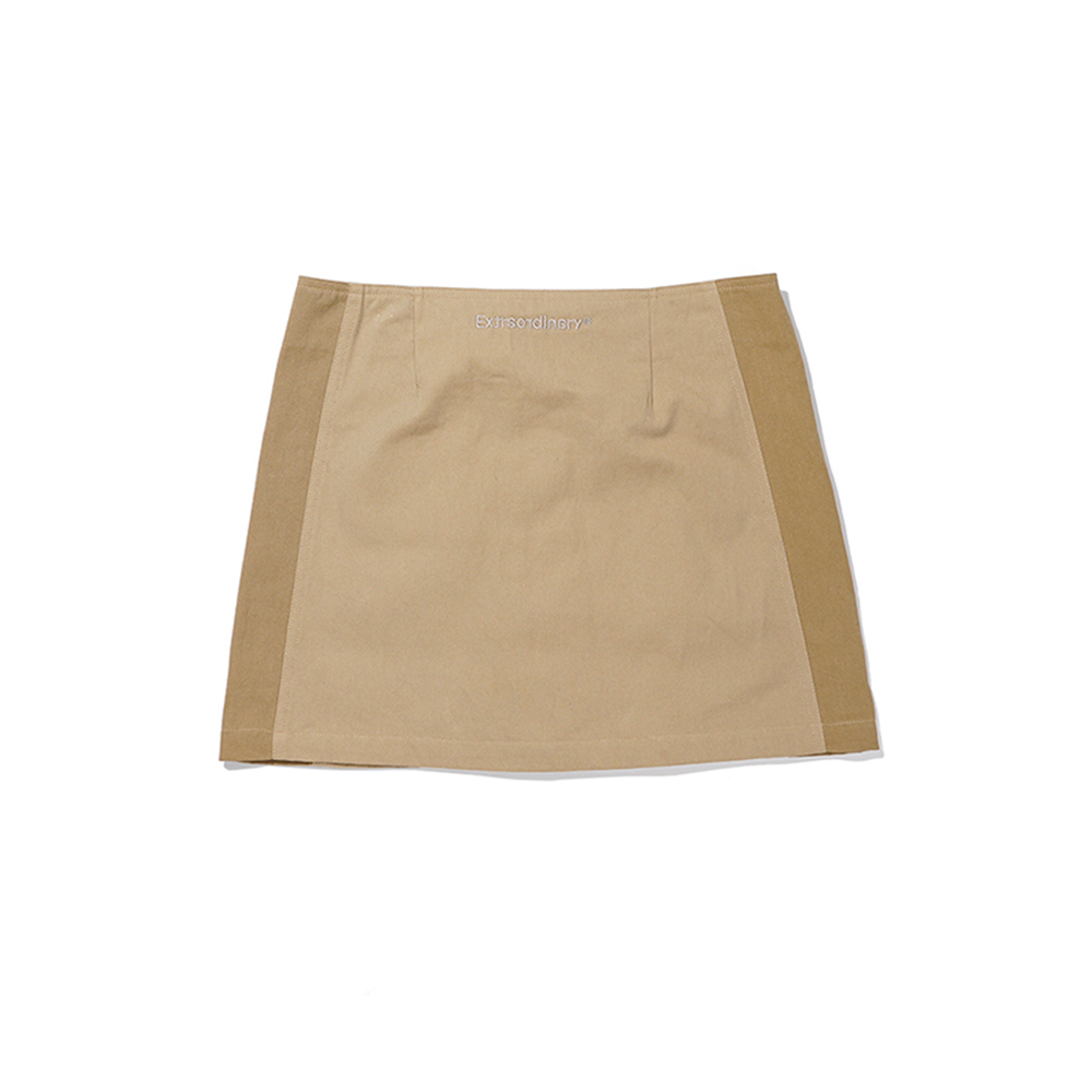 SIDE PANNEL SKIRT  BEIGE