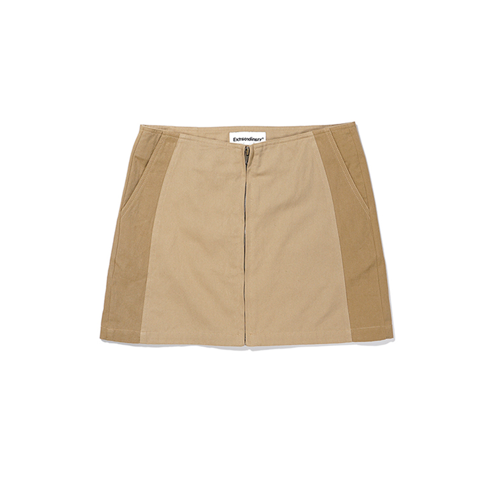 SIDE PANNEL SKIRT  BEIGE