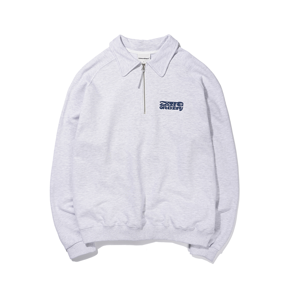 EXOD HALF-ZIP CREWNECK  ASH GRAY