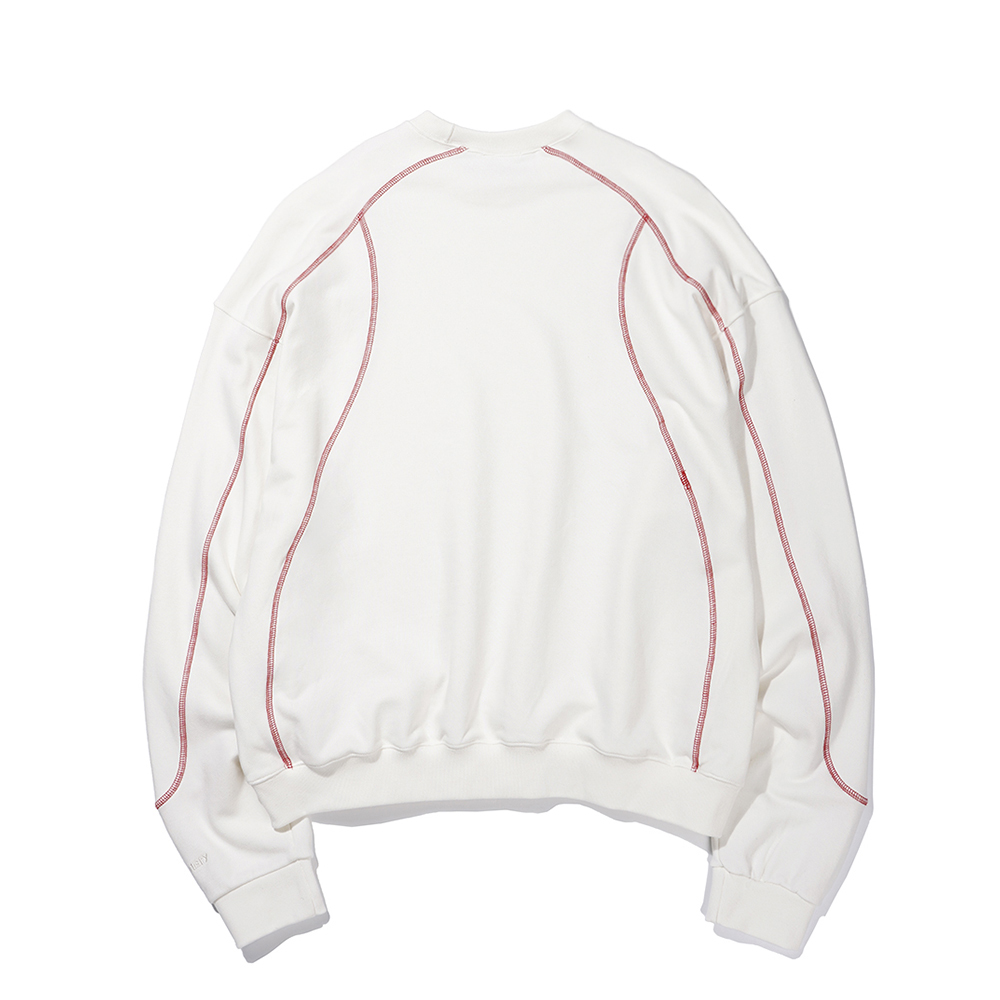 CURVI BLOCK 02 CREWNECK  WHITE