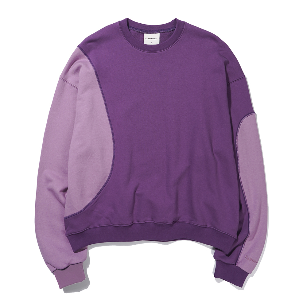 CURVI BLOCK 01 CREWNECK  PURPLE