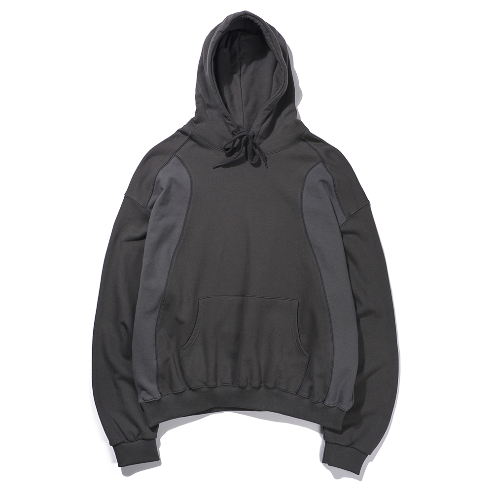 CURVY BLOCK 01 HOODIE  CHARCOAL