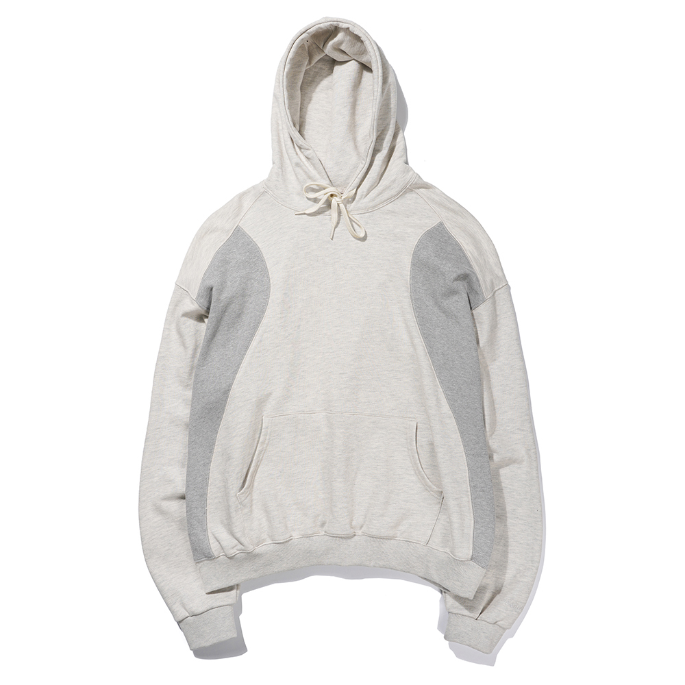 CURVY BLOCK 01 HOODIE  OATMEAL