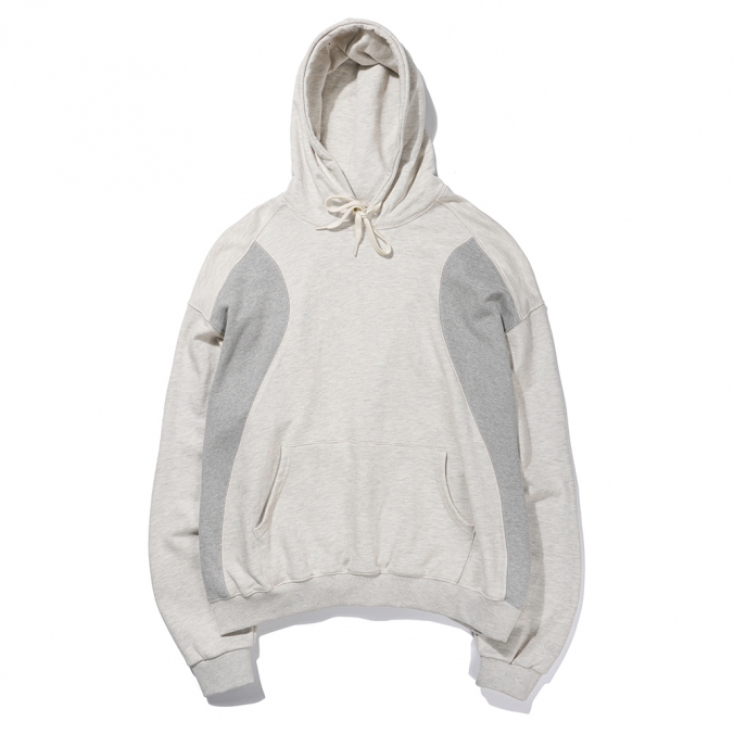 CURVY BLOCK 01 HOODIE  OATMEAL