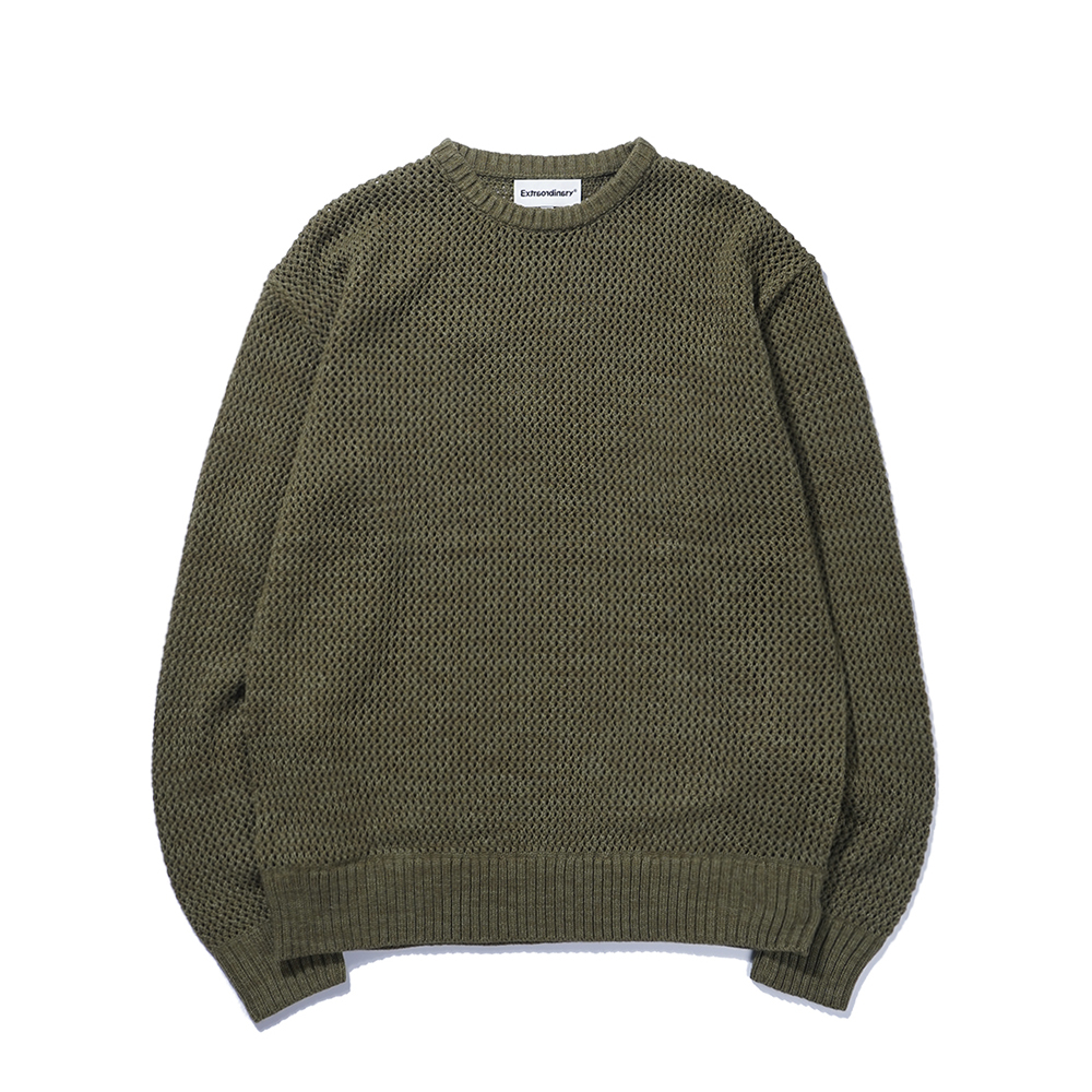 NET SWEATER  KHAKI