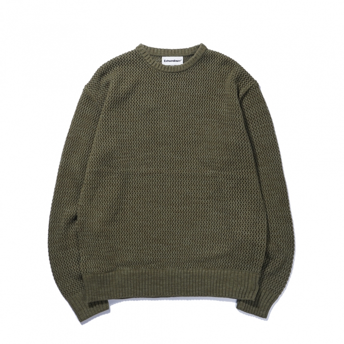 NET SWEATER  KHAKI