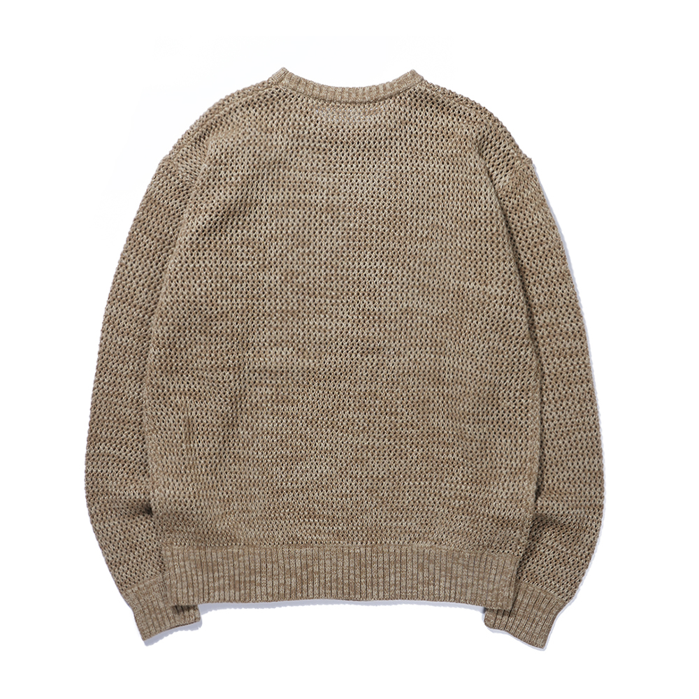 NET SWEATER  BEIGE