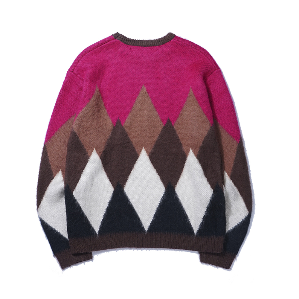 ARGYLE SWEATER  BROWN