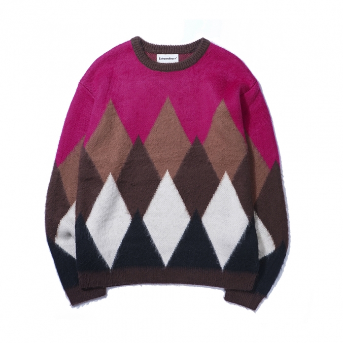 ARGYLE SWEATER  BROWN