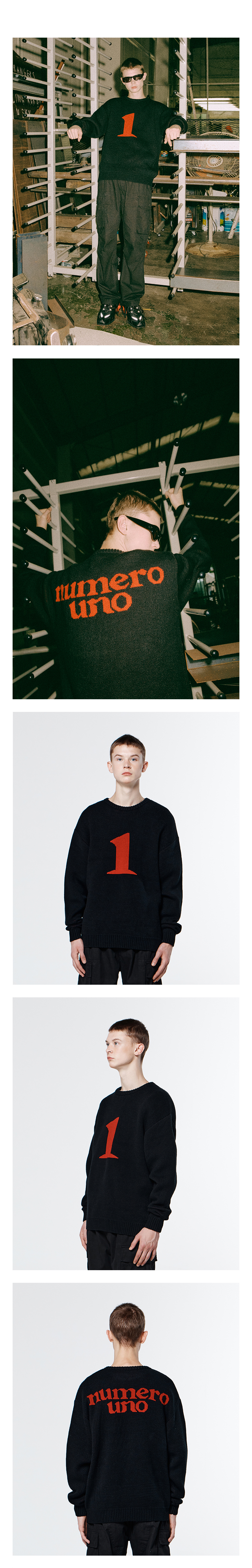 NUMERO UNO SWEATER  BLACK