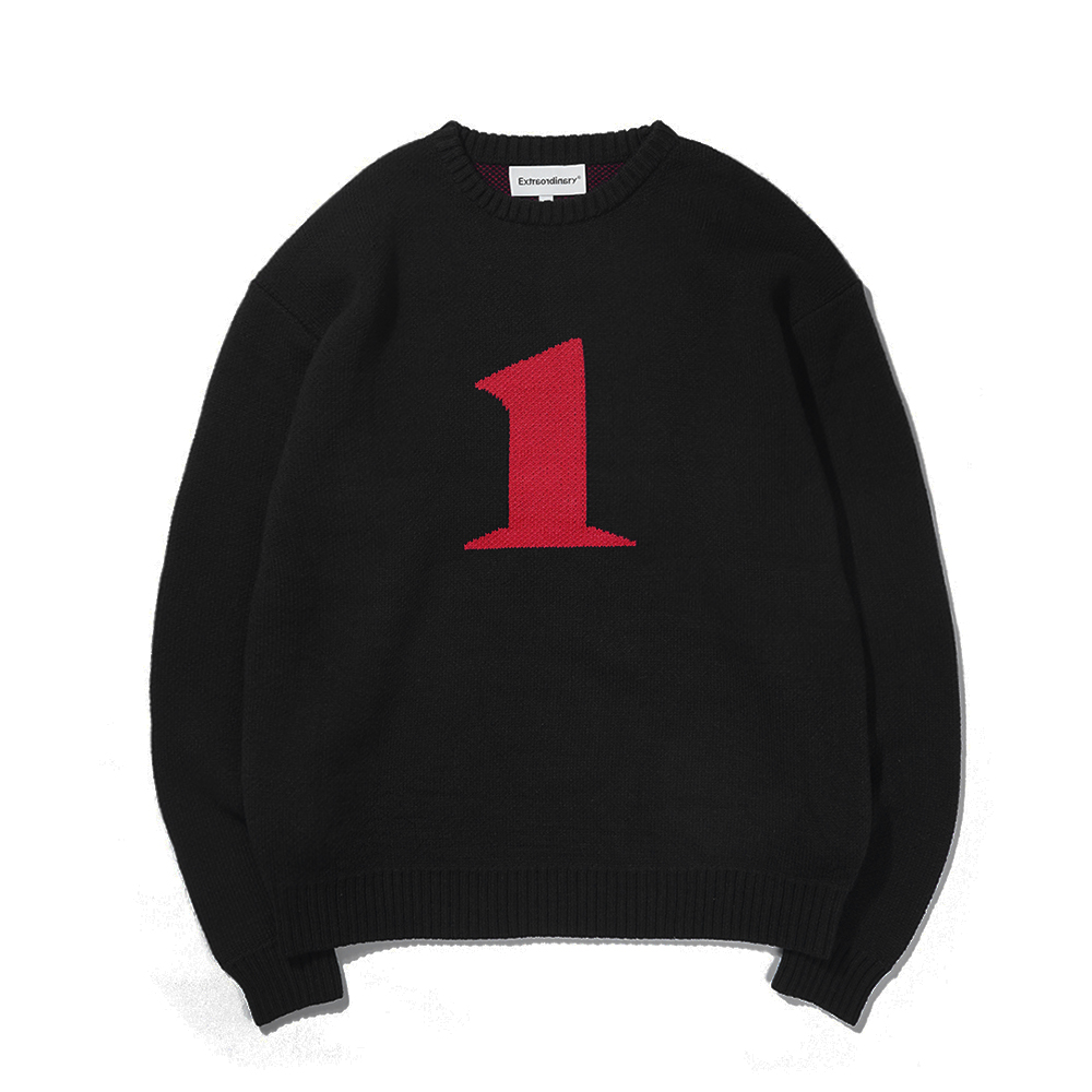 NUMERO UNO SWEATER  BLACK