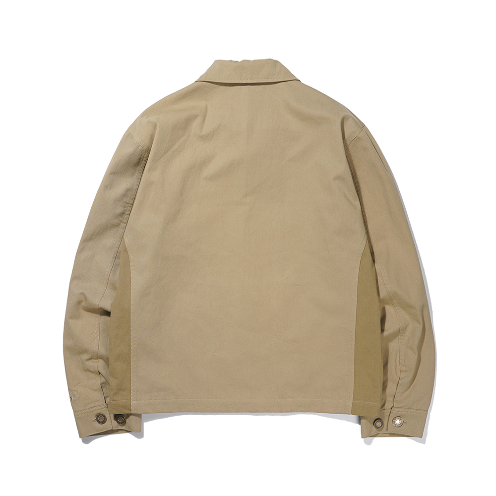 SIDE PANNEL ZIP UP JACKET  BEIGE