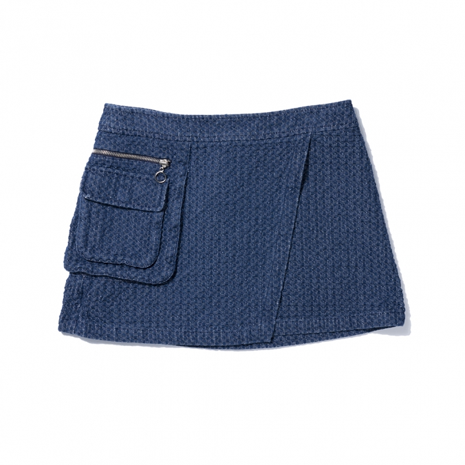 EMBROID INDIGO SKIRT   INDIGO