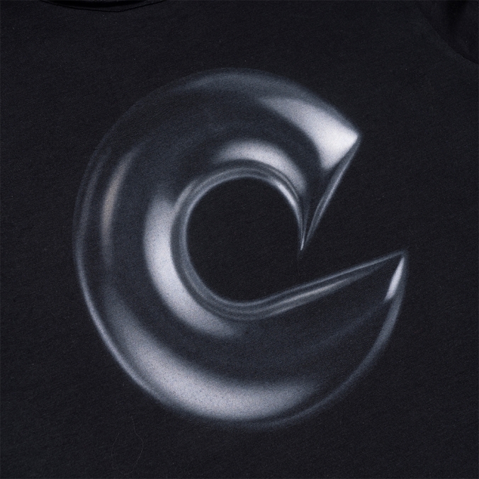 W 3D SYMBOL TEE  BLACK